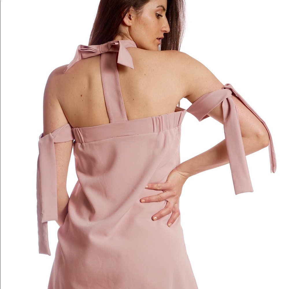Blush powder pink mini dress